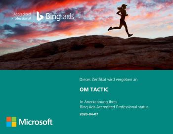 BingAds-Zertifikat