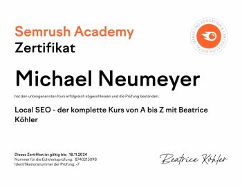LokalSEO-Zertifikat
